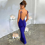 Women Dresses Summer Sexy Backless Spaghetti Straps Dress