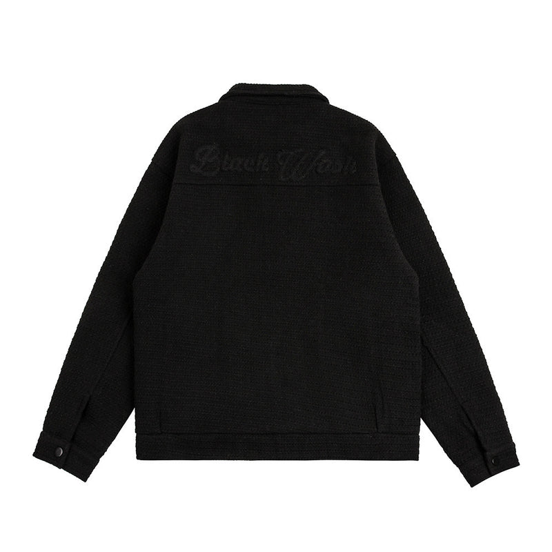 Men Jacket Coat Spring and Autumn Baggy Coat Men's Line Embroidery Jacket