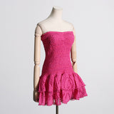 Women Dresses Summer Sexy Embroidery Dress Hollow-out Dress (Qymy0409)