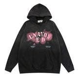 Men Hoodie Graffiti Printing Oversize Couple Hooded Sweater