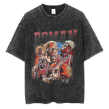 Dennis Basketball Graphic T Shirt Men's Vintage Washed