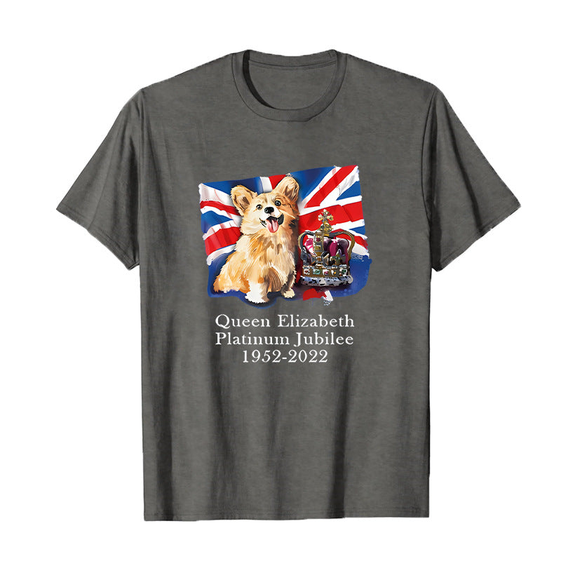 Inspired by Queen's Platinum Jubilee 2022 Elizabeth 70 Years T-shirt Th Anniversary Graphic Print Crew Neck Short Sleeve T-shirt