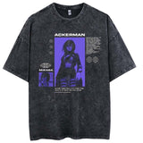 Pure cotton washed old animation printed cartoon T-shirt