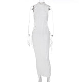 Women Dresses Summer Slim Hollow Sleeveless Dress