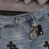 CHH Chrome Hearts Jeans Unisex Casual Loose Jeans