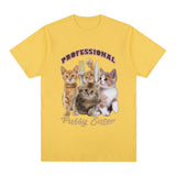 Professional Pussy Eater Funny Cat Meme T Shirt Men Fashion