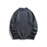 Unisex Winter Cotton Coat Knitwear Vintage Mock Neck Sweater