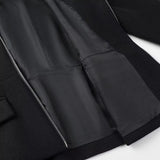 Women Tops Spring/Summer Lapel Zipper V-neck Short Coat Solid Color Top