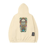 Men Hoodie Skull Print Oversize Hooded Jacket