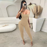 Women Jumpsuit Summer Sexy Backless Slim Fit Suspender Jumpsuit
