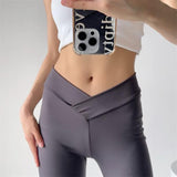 Women Sweatpants Striped Pants Trousers Loose Spring and Autumn Bell-Bottom Pants