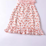 Women Dresses Summer Vintage Floral Slim Fit V-neck Strap Dress (Xds0414)