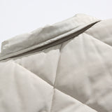 Unisex Winter Cotton Coat Lapel Cotton-Padded Coat Pocket Decoration Loose Cotton Coat