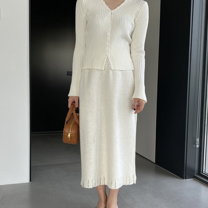 Women Knitted Skirt Autumn and Winter Knitting Skirt Straight Skirt