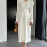 Women Knitted Skirt Autumn and Winter Knitting Skirt Straight Skirt