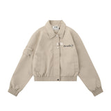 Women Jacket Short Pu Leather Jacket with Metal Buckle