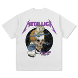 Mens Vintage Rock Band T-Shirt NIRVANA METALLICA Printed Short Sleeve T-Shirt Summer Top