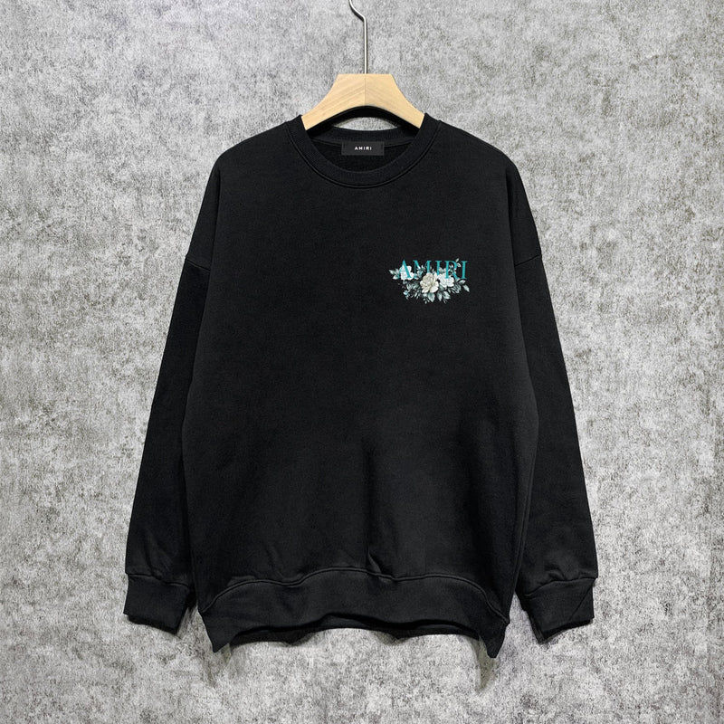 Amiri Long Sleeved Shirt Fashion Brand Crew Sweatshirts round Neck Sweater
