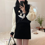 Women Knitted Pullover Autumn Loose Chiffon Blouse Top