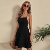 Women Dress Spring and Summer Sexy Sling Backless Dress