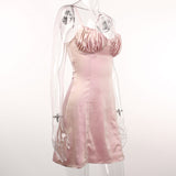 Women Dresses Spring and Summer Sleeveless Sexy Sling Slim Fit Dress (Bla0420)