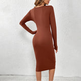 Women Dress Knitted Sexy Cutout Sheath Dress