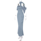 Women Dresses Summer Sexy Backless Zipper Tube Top Dress