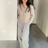 Women Cardigan Sweater Spring Cardigan Wool Slim Fit Sweater Y924