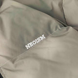 Unisex Winter Cotton Coat Gradient Color Embroidered Logo Stand-up Collar Cotton-Padded Clothes Vintage Loose Cotton Coat