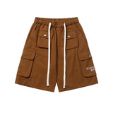 Men Shorts Multi-Pocket Functional Workwear Shorts Men's and Women's Hip Hop Straight Casual Shorts