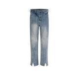 MIJKO Men's Vintage Pants MIJKO Men's Women's Trousers Textured Slim-Fit Jeans