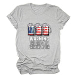 Warning the girls are stylish casual print short sleeves