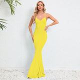 Women Date Dress Summer Sexy Slim Strap Fishtail Skirt