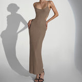 Women Dresses Winter Sexy Backless Cutout Sling Dress