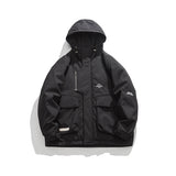 Unisex Winter Cotton Coat Three-Dimensional Pocket Hooded down Jacket Retro Workwear down Jacket