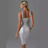 Women Dresses Bandage One-Piece Dress Sleeveless Party Dress (Ont0408)
