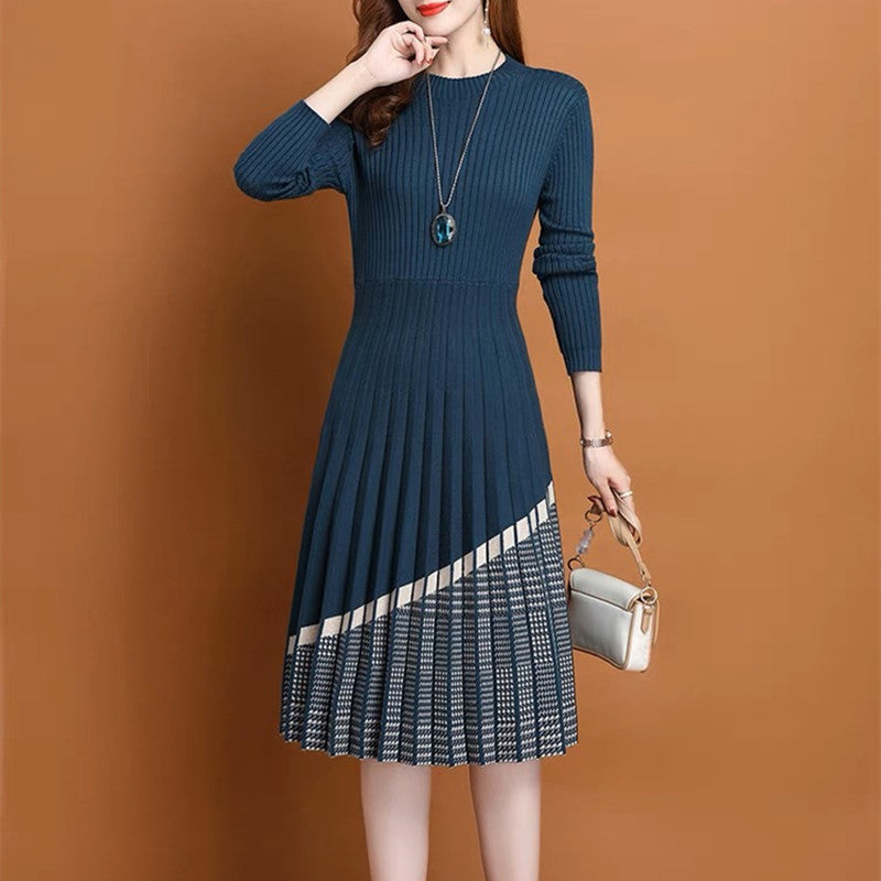 Women Knitwear Spring and Autumn Long Sweaters Dress