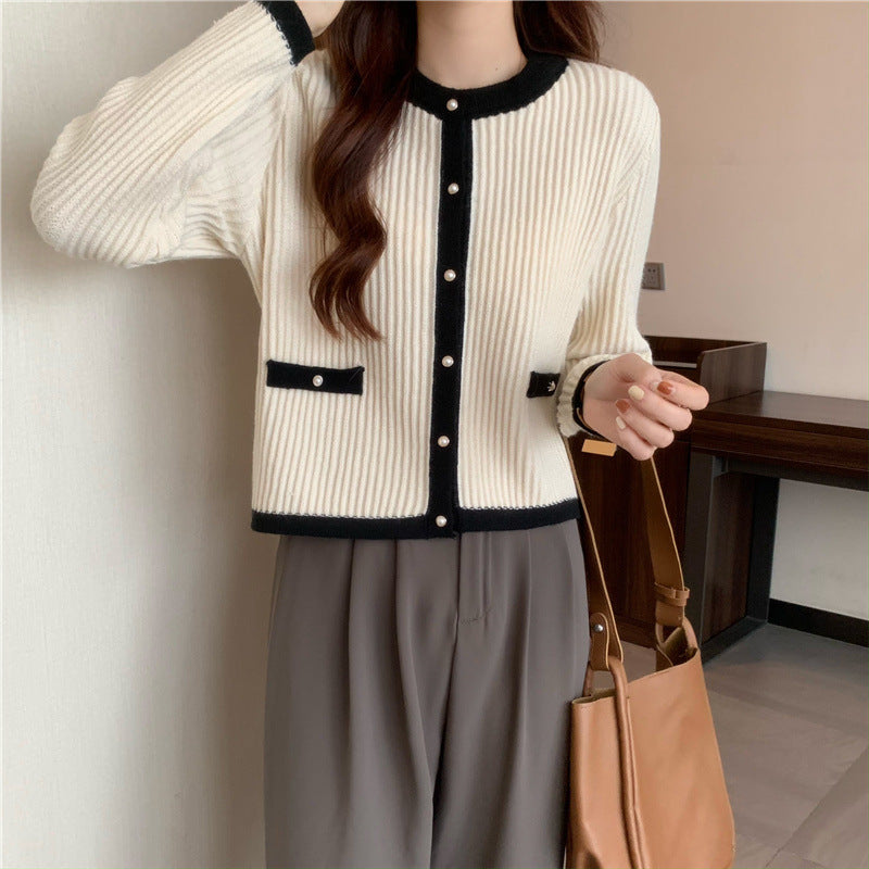 Women Knitted Cardigan Autumn and Winter Long Sleeve Knitted Cardigan Top