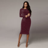 Women Dresses Summer Sexy round Neck Slim Fit Long Dress