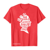 Inspired by Queen's Platinum Jubilee 2022 Elizabeth 70 Years T-shirt round Neck Short Sleeve T-shirt