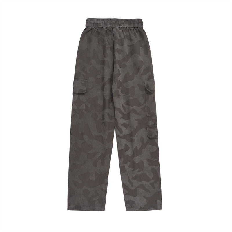Men Sweatpants Camouflage Pants Men's Loose Multi-Pocket Workwear Trousers Sports Casual Straight Pants