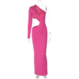 Women Dresses Fall Sexy Hollow Long-Sleeved Dress
