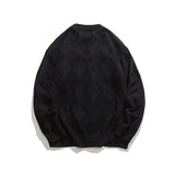 Unisex Sweater Winter Knitting Diamond Lattice Sweater