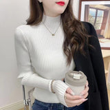Women Knitwear Autumn and Winter Turtleneck Knitwear Slim Top