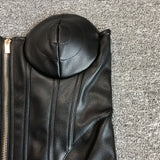 Women's Evening Dress PU Leather Dress Tight Dress