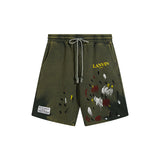Gallery Dept Shorts Joint Alphabet Hand Painted Graffiti Old Shorts