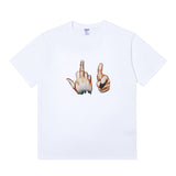 Asap Rocky T Shirts ASAP ROCKY Gesture Print Short Sleeve T-Shirt Men's Loose