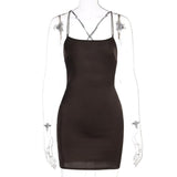 Women Dresses Spring Nightclub Dress Sexy Backless Sheath Dress (Bla0420)