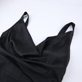Women Dress Spring Black Sheath Dress Long Skirt