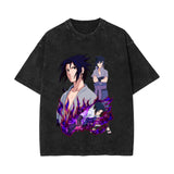 Anime T-shirt short-sleeved summer washed old cotton top loose